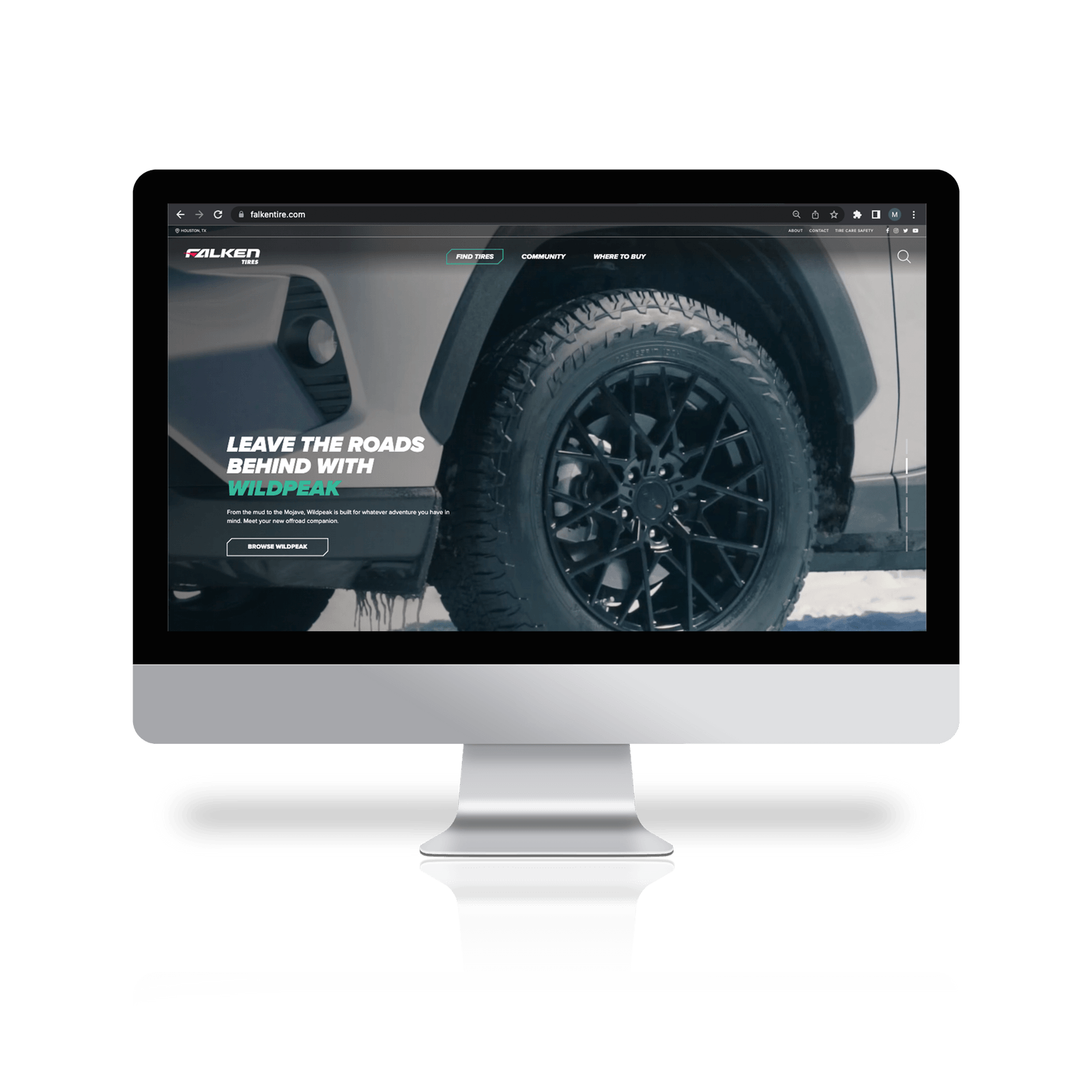 Falken Tire website design shown across devices